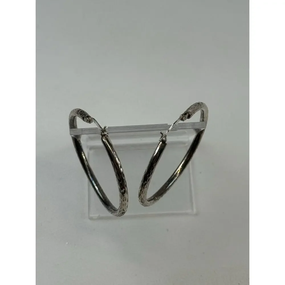AV TH Sterling Silver Pierced Earrings 1.5